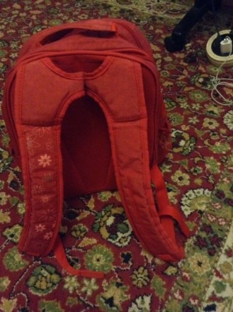 Рюкзак школьный для девочки, два больших отделения , два цвет красный, размеры Ш. . фото 3