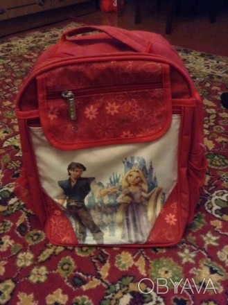 Рюкзак школьный для девочки, два больших отделения , два цвет красный, размеры Ш. . фото 1