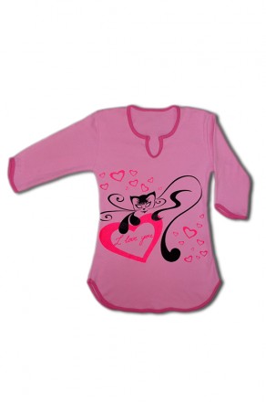 Детская ночная сорочка "Minnie" с рукавом три четверти. Из яркого трикотажного п. . фото 4