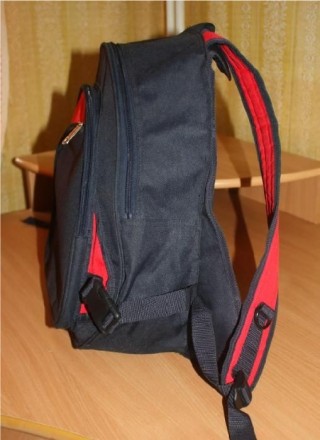Рюкзак спортивный Dingda черно-красного цвета ортопедическая спинка длина ручек . . фото 6