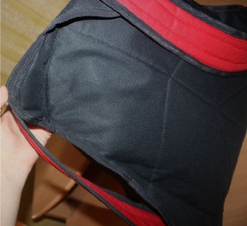 Рюкзак спортивный Dingda черно-красного цвета ортопедическая спинка длина ручек . . фото 5