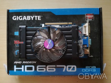 Відеокарта Gigabyte Radeon HD6670 DDR3 2Gb. . фото 1