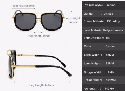 Бренд:RUISIMO
Солнечные очки
Материал оправы:Сплав
Материал стёкол:Поликарбон. . фото 2