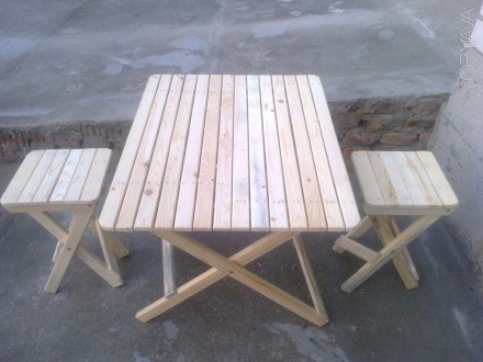 Продаем деревянные складные столы ~ 60-80см.. . фото 3