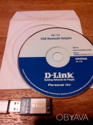 Продам usb bluetooth адаптер D-Link DBT-122. Рабочий в отличном состоянии. Диск . . фото 1