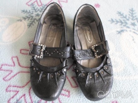Черные туфли с пряжкой 31 размер, длина по стельке 20 см.. . фото 1
