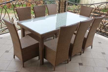 Комплект обеденный на 8 персон состоит из стола и 8 стульев.
Каркас изготовлен . . фото 2