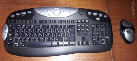 Продам комплект  - мышь + беспроводная клавиатура Logitech. Состояние хорошее, м. . фото 2