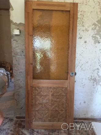 Двери с резными наличниками из чистого дерева ничем не обработанные, размер 750 . . фото 1