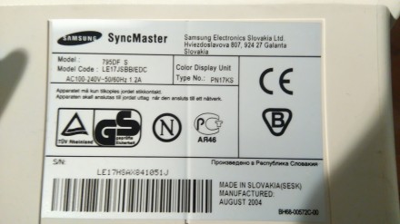 монитор Samsung SyncMaster 795df сборка Словакия. . фото 3