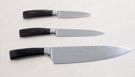 АКЦИЯ! 
Профессиональный кухонный НАБОР ножей ШЕФ-ПОВАРА - количество 3 ножа (8. . фото 3