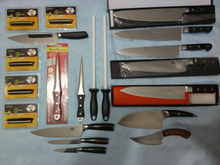АКЦИЯ! 
Профессиональный кухонный НАБОР ножей ШЕФ-ПОВАРА - количество 3 ножа (8. . фото 12