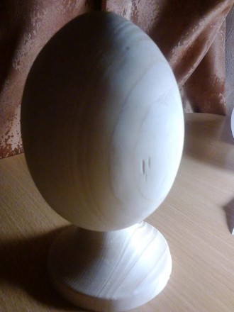 Яйцо деревянное 13.5 см на подставке 

муляж. макет. Для рукоделия.. . фото 3