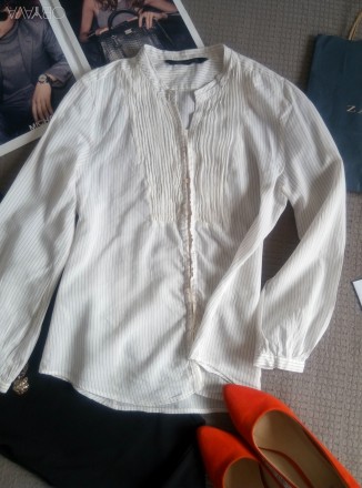 Продам стильную классику - рубашка Zara, приталенного кроя, спереди застёжка на . . фото 2