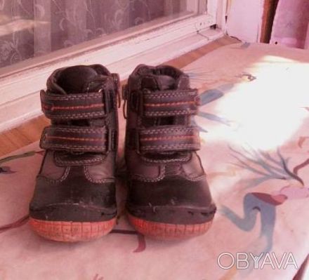 Детские демисезонные ботинки для мальчика. Размер 23 (стелька 13 см).. . фото 1