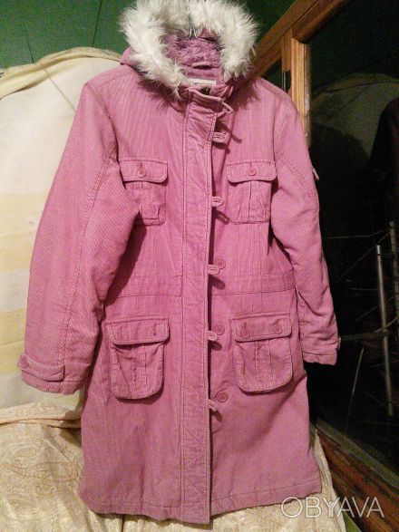 Вельветовое пальто CHEROKEE на рост до 152 см. Подкладка простегана синтепоном. . . фото 1