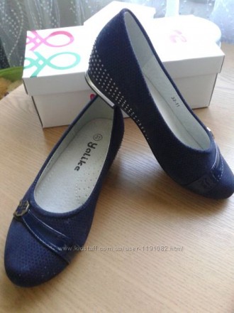 Продам Туфельки для девочки темно синего цвета размер 31 (длина по стельке 20см.. . фото 3