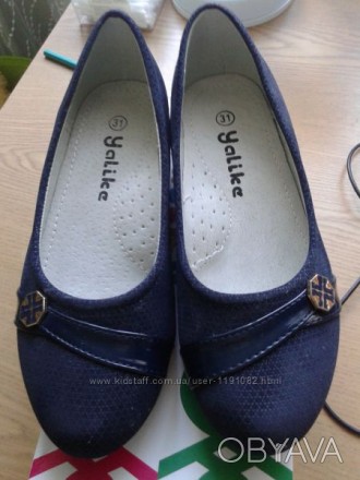 Продам Туфельки для девочки темно синего цвета размер 31 (длина по стельке 20см.. . фото 1