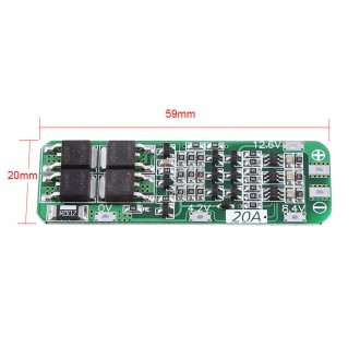BMS 3S 20-60А, 12.6V Контроллер заряда разряда, плата защиты Li-Ion аккумулятора. . фото 4