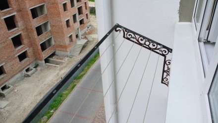 Сушка для білизни на балкон або парило виготовлена з металу товщиною 2.5 мм розм. . фото 5