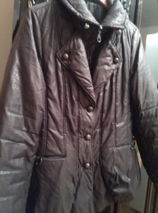 Куртка зимняя , теплая , с двойной застежкой (  молния и пуговицы ) , высокий во. . фото 4