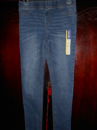 джинсы на 14 лет,пояс резинка,новые с бирками.
замеры: длина-96 см.,  ПО пояса-. . фото 2