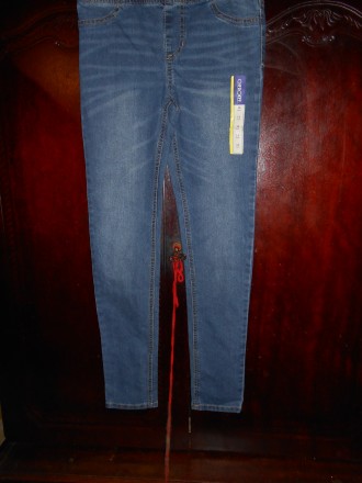 джинсы на 14 лет,пояс резинка,новые с бирками.
замеры: длина-96 см.,  ПО пояса-. . фото 3