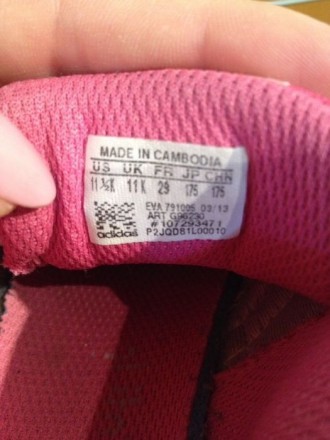 Яркие малиновые кроссовки adidas(адидас) оригинал 100%. 29 размер, 11 К , вся ст. . фото 6