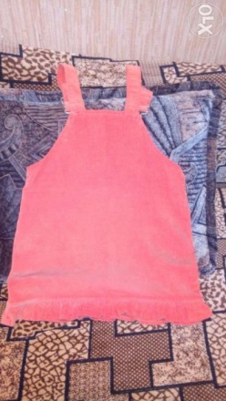 Продается вельветовый сарафан на девочку ярко оранжевого цвета. Бренд GLORIA JEA. . фото 4
