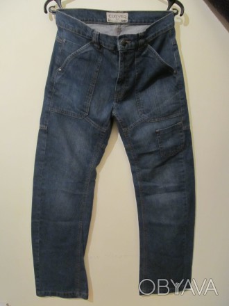 Темно-сині джинси DEMO 100 % котон,на хлопчика 13 років,ріст 158 см.Стан ідеальн. . фото 1