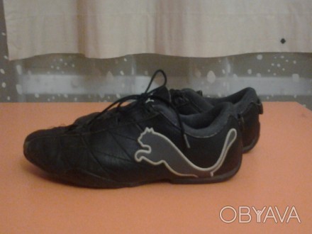 Чёрные кроссовки для подростков. Фирма-производитель-пума. Кроссовки на шнурках.. . фото 1