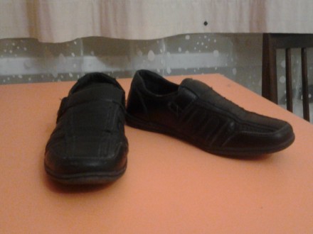 Кожаные туфли на липучках для мальчиков. Сделаны из натуральной кожи. Размер вну. . фото 4