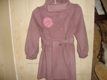 Продам демисезонноное  пальто из натуральной шерсти на девочку 6-9 лет,застегива. . фото 3