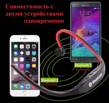 Bluetooth гарнитура наушники с микрофоном для устройств имеющих Bluetooth 
Подд. . фото 6
