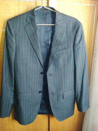 Пиджак размер 46(наш)новый ,материал верха 99% шерсть,серого цвета в лёгкую поло. . фото 2