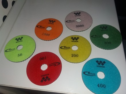Гибкие шлифовочные алмазные диски. Набор из 7 штук. Производство Южная Корея.. . фото 2