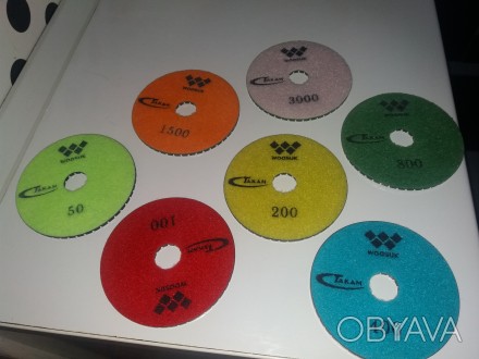 Гибкие шлифовочные алмазные диски. Набор из 7 штук. Производство Южная Корея.. . фото 1