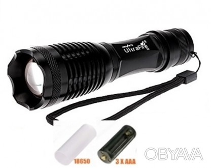 Светодиодный фонарик UltraFire E007 CREE XM-L T6 с зумом.

5 режимов работы:
. . фото 1