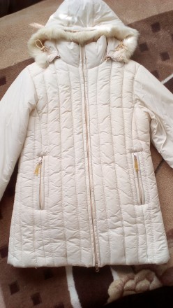 Зимняя куртка нежно- персикового цвета 44-46 р.Очень тёплая,есть вязаный воротни. . фото 8