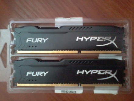 описание:
HyperX FURY Black
PC3-14900 (Kit of 2x4096)
(HX318C10FBK2/8) 
Напр. . фото 3