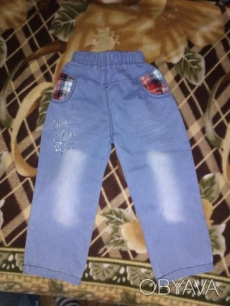 Продам джинси на резинці в хорошому стані.Розмір 3-4 роки. . фото 1
