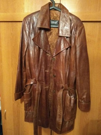 Продается в идеальном состоянии женская кожаная куртка-плащик, размер 50-52. Дем. . фото 9