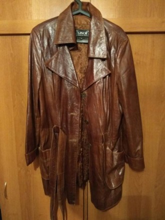 Продается в идеальном состоянии женская кожаная куртка-плащик, размер 50-52. Дем. . фото 7