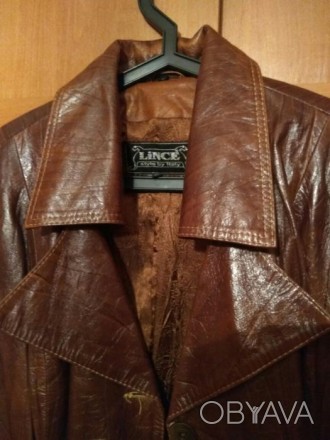 Продается в идеальном состоянии женская кожаная куртка-плащик, размер 50-52. Дем. . фото 1