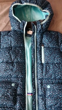 Класна темно-бірюзова тигрова курточка для дівчинки фірми  H&M. В дуже гарному с. . фото 4