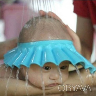 Шапка для купания ребёнка, не попадает вода в глаза и уши,  очень удобно. В нали. . фото 1