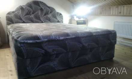 Двохспальне ліжко, виготовлено під замовлення. Дерев'яний каркас. Наповнювач : в. . фото 1