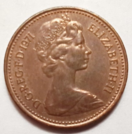 Продам монету 1 пенс Великобритания 1971 год. Состояние-XF-отличное. Цена 150 гр. . фото 2