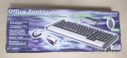 Новый КОМПЛЕКТ клавиатура+мышь безпроводные (отдельно не продаются - один общий . . фото 1