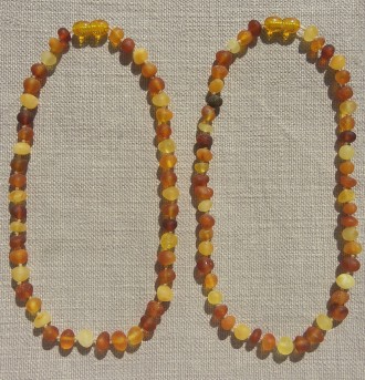 Детское янтарное ожерелье изготовлено из натурального шлифованного янтаря, котор. . фото 4